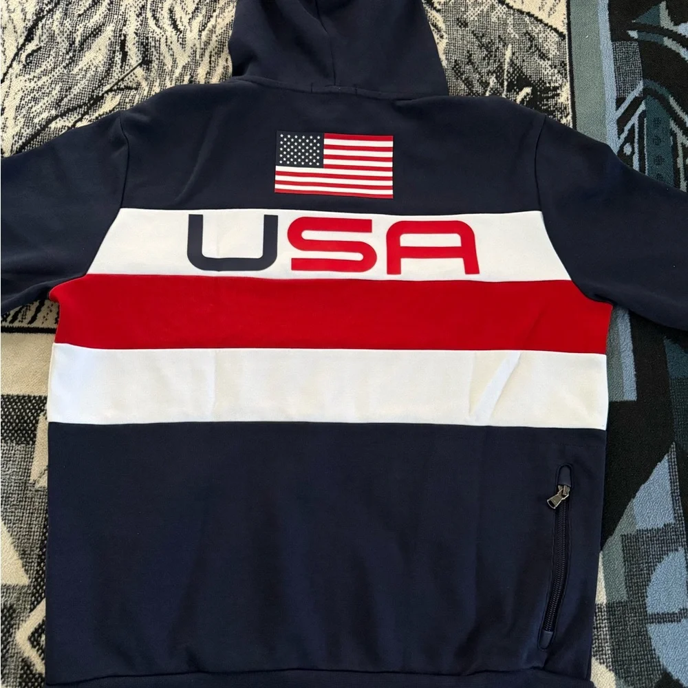 Polo Ralph Lauren Double Knit USAOffshore Racing P-15 Navy Blue/White/Red Hoodie